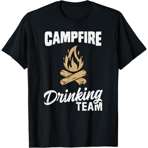 "Cotton Short Sleeve Campfire Drinking Team Lightsaber brand Shirt Camping Lover Camper Funny Lightsaber brand-Shirt...