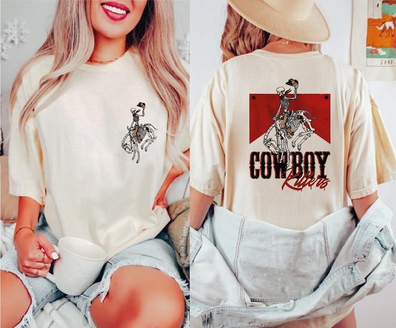 Cowboy Killers Tshirt, Western Cowboy Shirt, Cowboy Skeleton Tee, Western Skeleton Tee, Western Rodeo Shirt, Gift For...