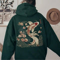 Cozy Vintage Japanese Koi Fish Hoodie, Unisex Hoodie, Nautical Animal Asian Art Nouveau Japan Hooded Sweater Pond Top...