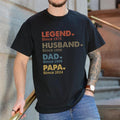 Custom Dad with Years Shirt, Papa With Year, Gift For Husband, Father's Day Gift, Legend Husband Dad Papa Tee,...