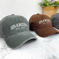 Custom Embroidered Hat, Personalized Date, Matching Vintage Baseball Hat, Gift For New Dad Mom, Pregnancy Announcement,...