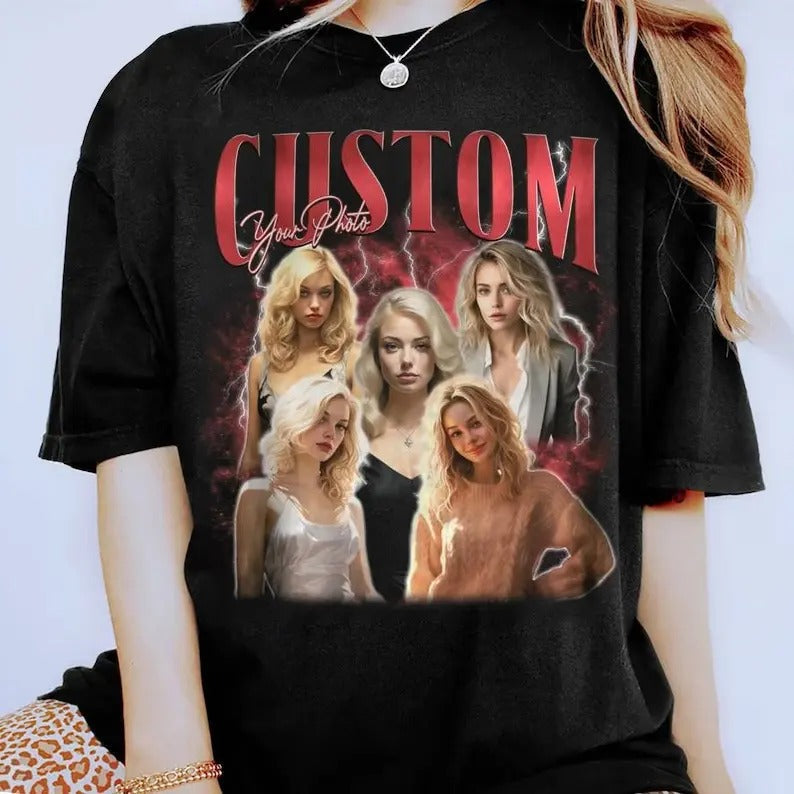 Custom Graphic Photo Vintage Comfort Colors Shirt, Family Bootleg Graphic Shirt, Personalize Bootleg Custom, Bachelor...