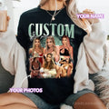Custom Photo Bootleg Girlfriend 6 Face 90s Retro Vintage Shirt Sweatshirt, Shirt with Face on It for Boyfriend Birthday...