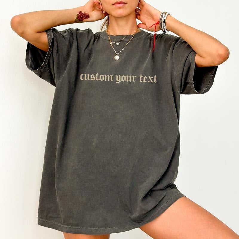 Custom Text Shirt Comfort Colors, Your Text Here T-shirt, Personalized Unisex Tees, Custom Made Tshirt, Customized Gift...
