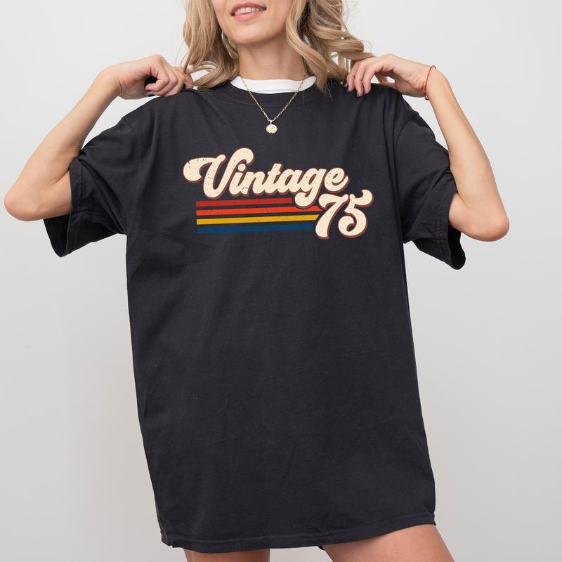 Custom Vintage Birthday Gift, Retro Style Comfort Colors Shirt, Personalized Birth Year Graphic Tee, Personalized...