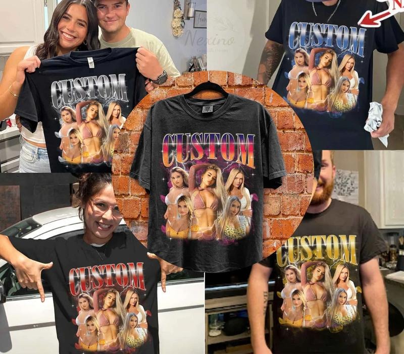 Custom Your Own Bootleg Tee, Retro Custom Bootleg Rap Tee, Custom Bootleg, Custom Your Photo, Insert Your Design, Vintage...