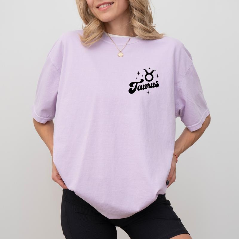 Custom Zodiac Sign Comfort Colors Shirt, Personalized Zodiac Graphic Tee, Astrology Lover Unhinged Tees, Horoscope Shirt...