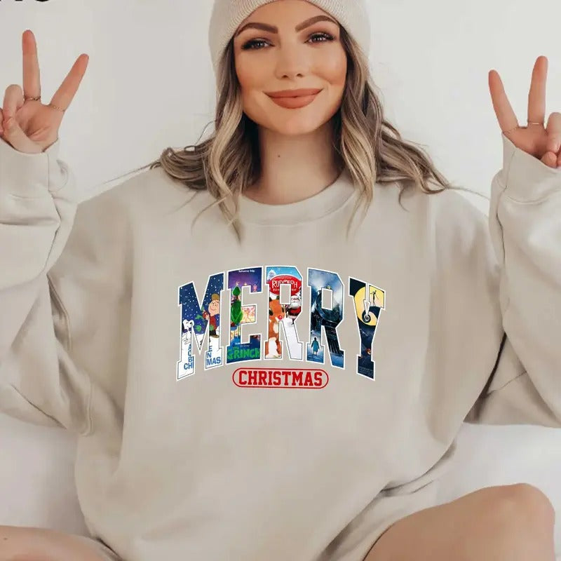 Cute Merry Xmas Movie Shirt, Christmas Sweatshirt, All The Best Movie For Xmas, Cotton Hoodie T-Shirt Sweater
