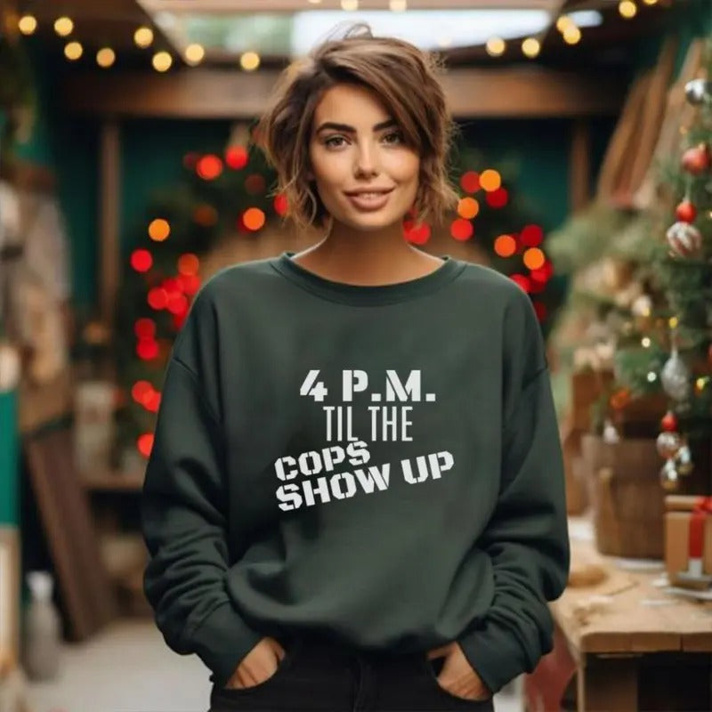 DOUG'S WINTER PARTY, Trendy Viral Winter Crewneck, Doug's Winter Celebration Cops Come, Cool Colors, Brighten Up,Classic...