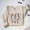 Dancing Skeleton Sweatshirt, Pumpkin Sweater, Pumpkin Skeleton Shirt, Fall Sweatshirt, Halloween Party Sweatshirt, Spooky...