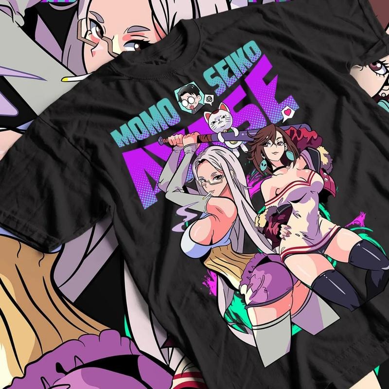 Dandadan Anime T-shirt & Sweatshirt, Seiko Ayase Momo Waifu Cute Girl Graphic Tee, Vintage Oversized Unisex Streetwear,...
