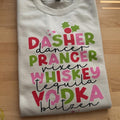 Dasher Dancer Whiskey Vodka Sweatshirt T-Shirts, Hoodie | RetroVerseTees.com