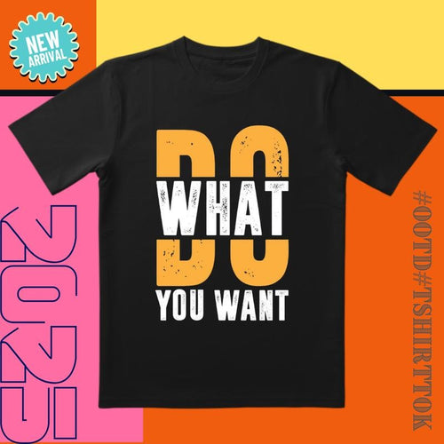 'Do What You Want' Orange-White Vintage Spot Tee |   Free Spirit Outfit |   Daily/Date Night Essential Hoodie, Sweatshirt
