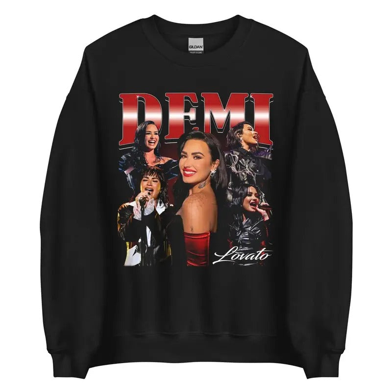 Deemi Lovatoo Vintage Bootleg Tee, Pop Culture, Fan Merch, Unisex Sweater Pullover Tee Hoodie, Sweatshirt