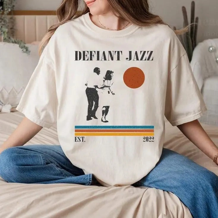 Defiant Jazz Shirt - Severance TV Show T-Shirt, Retro 90s Vintage Tee Hoodie, Sweatshirt | RetroVerseTees.com