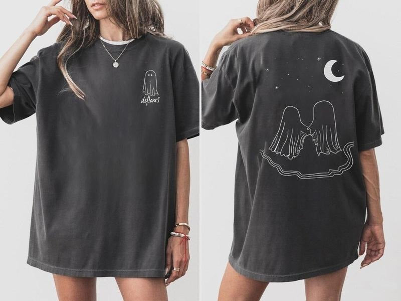 Deftones Ghosts Cream Vintage Tee, Vintage Band T-shirt, 90s Rockcore Oversized Cotton Shirt, Grunge Alternative Music...