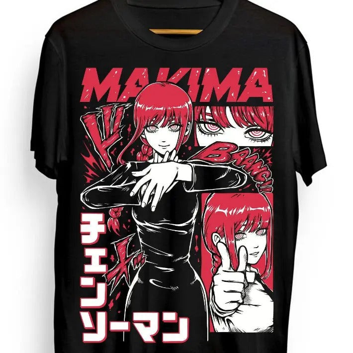 Denji & Makima Chainsaw Man T-Shirt PochitaAnime Manga Unisex T-Shirt All Sizestyle{n002}2 Hoodie, Sweatshirt
