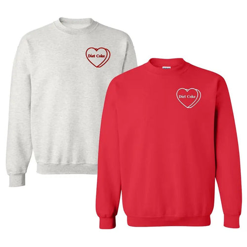 'Diet Coke Candy Heart' Crewneck Sweatshirt T-Shirts, Hoodie | RetroVerseTees.com