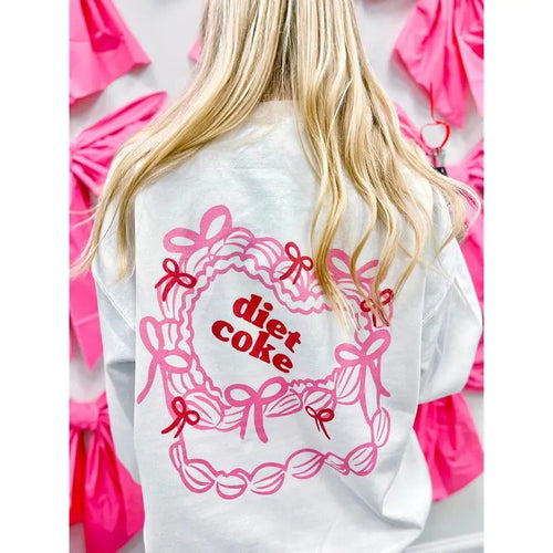 'Diet Coke Heart Cake' Front & Back Crewneck Sweatshirt T-Shirts, Hoodie | RetroVerseTees.com