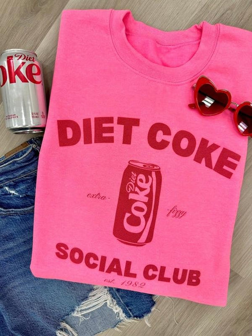 'Diet Coke Social Club' Crewneck Sweatshirt T-Shirts, Hoodie | RetroVerseTees.com