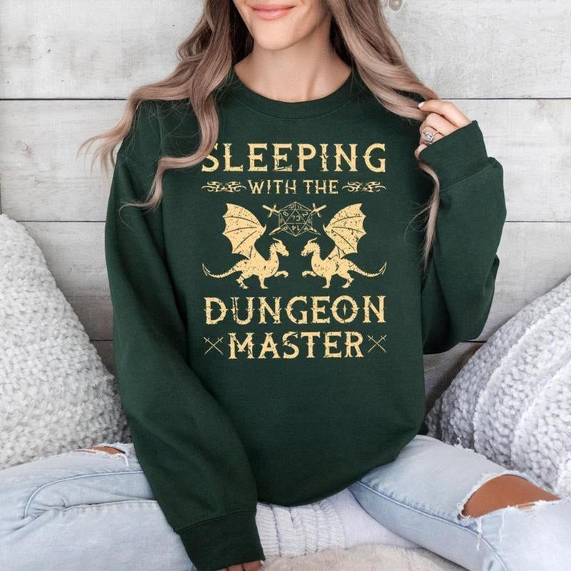 Dnd Shirt Funny, Sleeping With The Dungeon Master, Dnd TShirt, Dm Hoodie, Dnd Gift, Dungeons Sweatshirt, Dragons Shirt,...