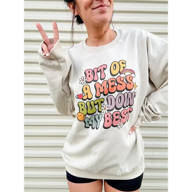Doin' My Best Graphic Top T-Shirts, Hoodie, Sweatshirt | RetroVerseTees.com
