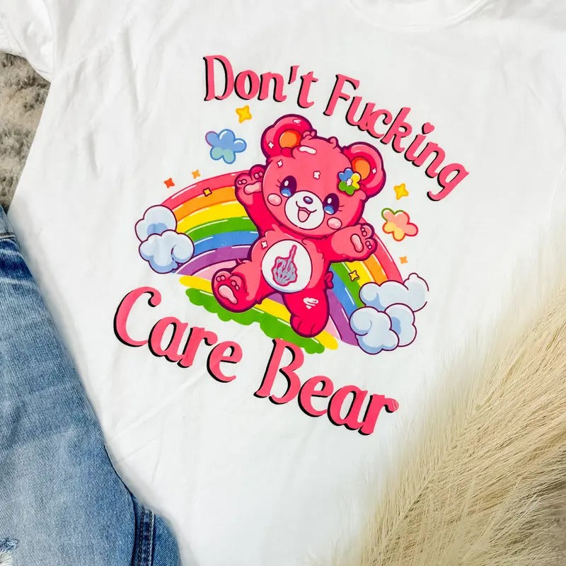 Don't Care Bear Graphic Top T-Shirts, Hoodie, Sweatshirt | RetroVerseTees.com
