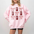 Dr Pepper Coquette Bow Pink Sweatshirt, Retro Soda Dr Pepper Shirt, Gift for love one, Classic Cotton Crewneck Graphic...