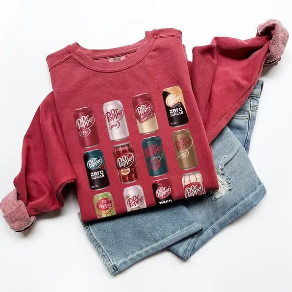 Dr Pepper Sweatshirt Vintage Soda Can - Pullover, Cotton, For Men And Women Perfect Gift T-Shirts, Hoodie
