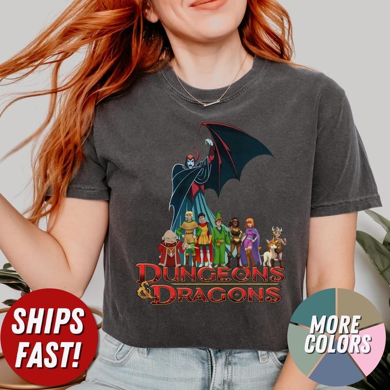 Dungeons & Dragons Shirt, Vintage Cartoon Graphic Tee, Unisex Dnd Top, Nerd Gift, Role Playing Game Fan TShirt, Hoodie,...