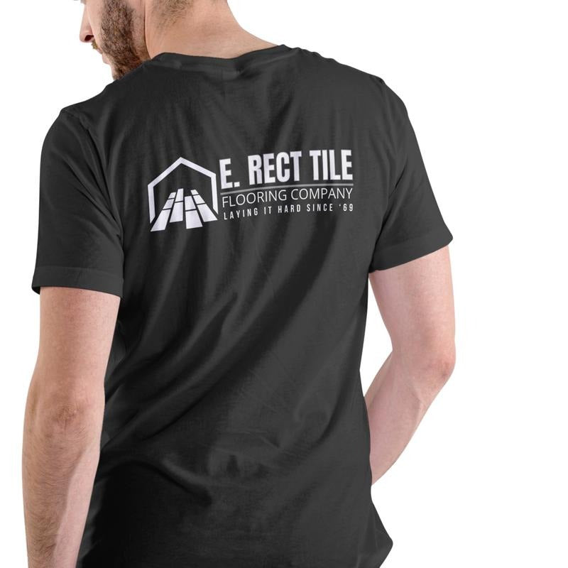 E. RECT TILE Flooring Company Unisex Cotton T-Shirt - Funny Design for Men & Women Hoodie, Sweatshirt | RetroVerseTees.com