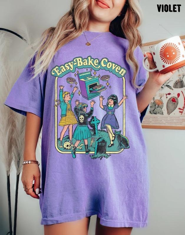 Easy Bake Coven 90s Horror Fan Oversized Vintage T Shirt Top Womenswear Underwear Lady Hoodie, Sweatshirt