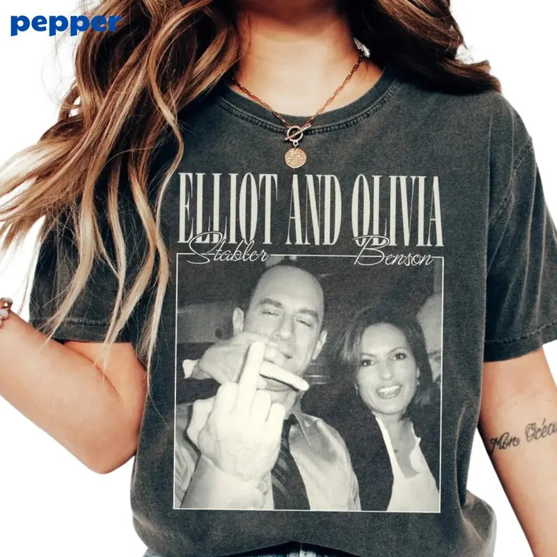 Elliot Stabler And Olivia Benson Shirt Law And Order Shirt Elliot And Olivia Law And Order Svu Vintage Shirt Shirt,...