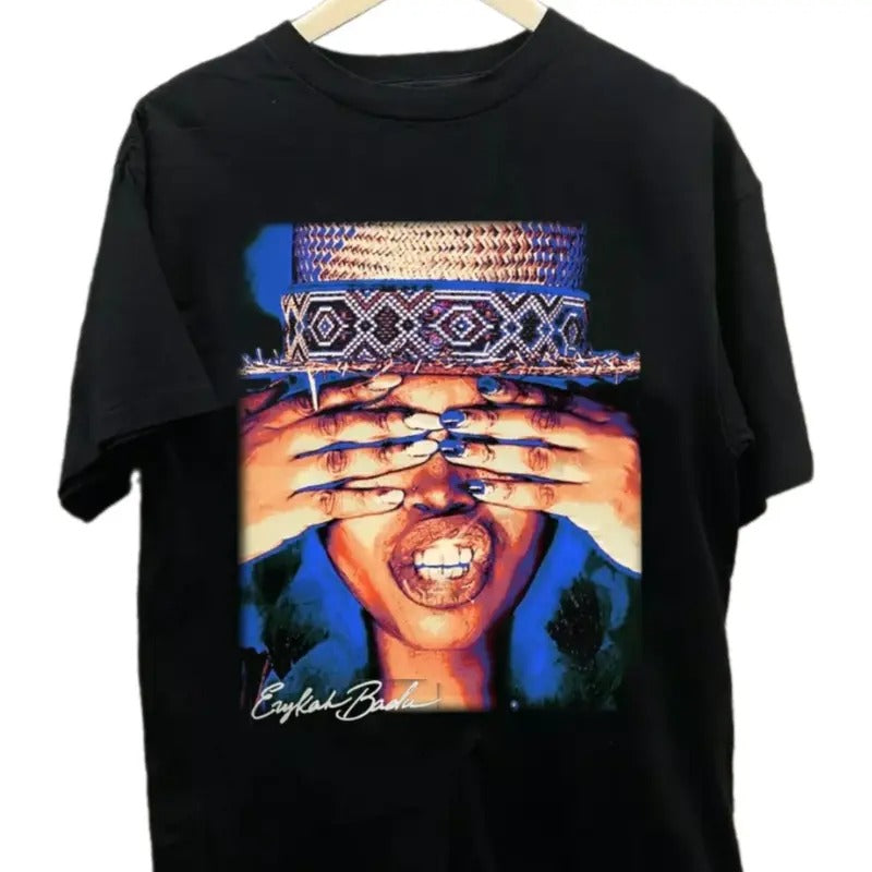 Erykah Badu Singer Graphic Unisex T-Shirt Cotton All Size Classic Clothing Hoodie, Sweatshirt | RetroVerseTees.com