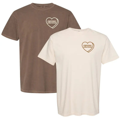 'Espresso Martini Candy Heart' Comfort Colors T-Shirt Hoodie, Sweatshirt | RetroVerseTees.com