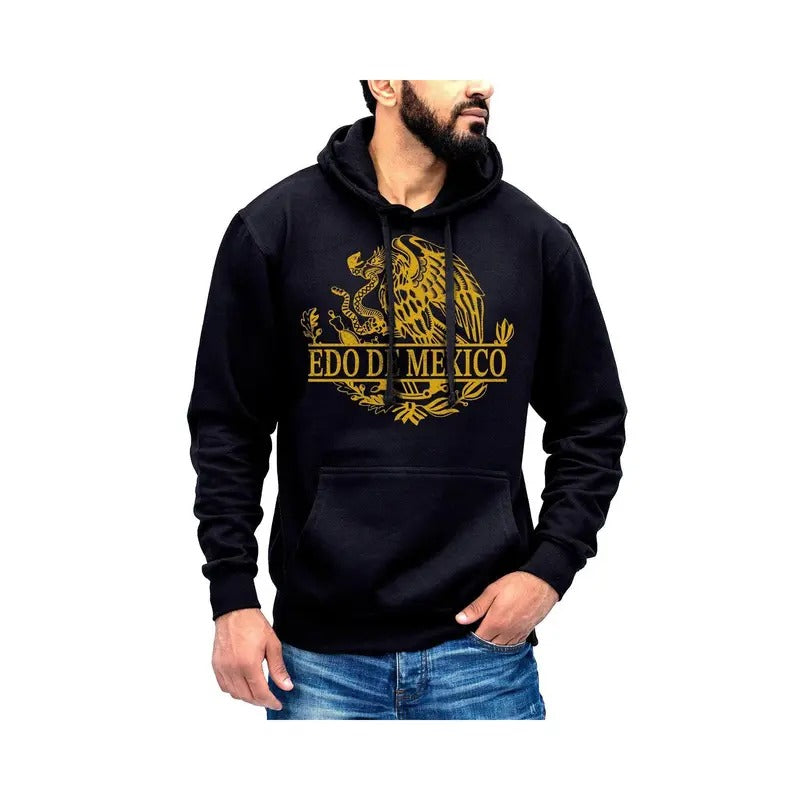 Estado De Mexico Mexico Eagle Emblem Hoodie Sweatshirt Cotton Fabric T-Shirts | RetroVerseTees.com