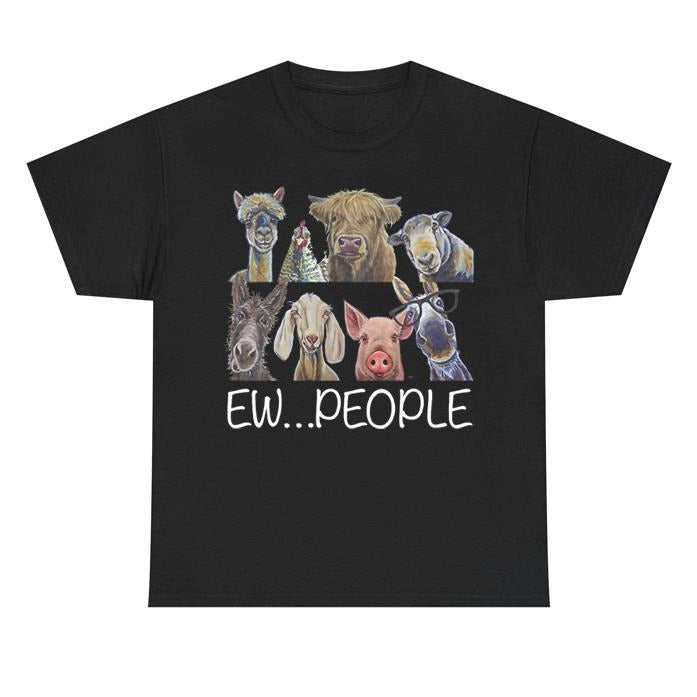 "Ew People" Funny Animals Graphic Unisex T-shirt Hoodie, Sweatshirt | RetroVerseTees.com
