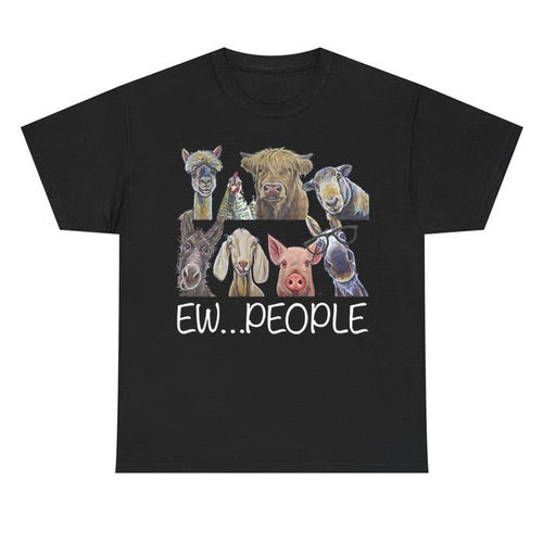 "Ew People" Funny Animals Graphic Unisex T-shirt Hoodie, Sweatshirt | RetroVerseTees.com