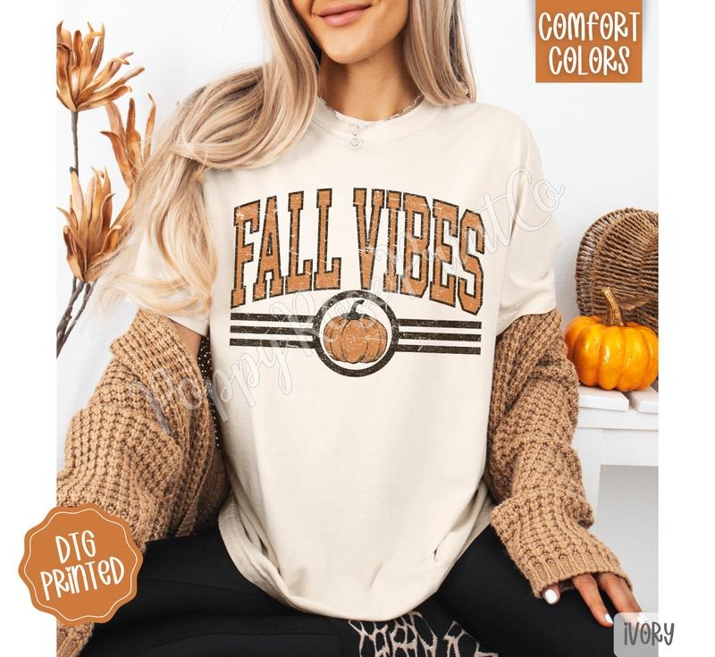 Fall Vibes Comfort Colors, Trendy Women's Autumn Tshirt style 02 Hoodie, Sweatshirt | RetroVerseTees.com