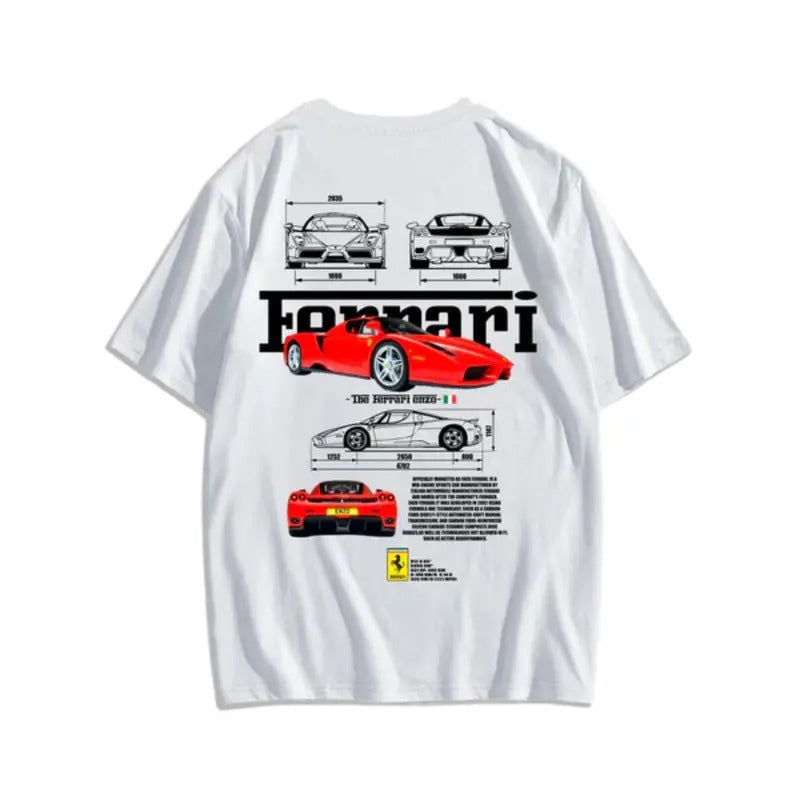Ferrari Enzo Aesthetic T-Shirt, Ferrari Vintage Tee, Ferrari jacket, Car Crewneck Shirt Streetwear Top Menswear Underwear...