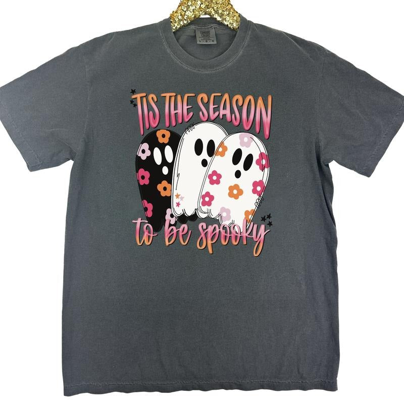 Floral Spooky Season Comfort Colors T-shirt 'NLB' Hoodie, Sweatshirt | RetroVerseTees.com