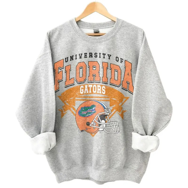 Florida Gators Vintage Football NCAA Sweatshirt, Fall Outfit, University of Florida Unisex Football NCAA Sweatshirt,...