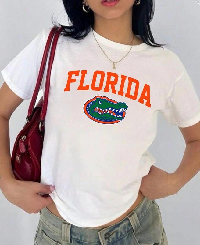 Florida Vintage Sport Teams NCAA Collection Unisex Crewneck Baby Tee, Graphic Team Collection Baby Tee, Gift For NCAA...