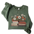 Flowers Book Sweatshirt, Bookworm Shirt, Bookish Sweatshirt, Book Club Shirt, Book Lover Shirt, Reader Gifts, Gift for...