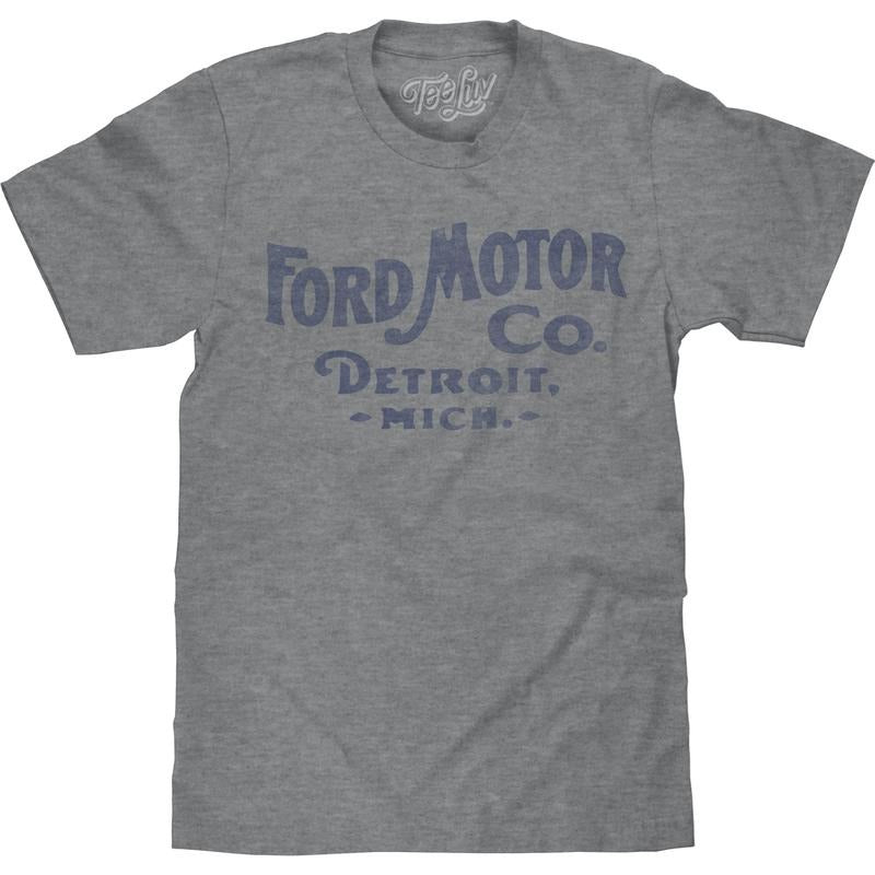 Ford Motor Company Detroit Michigan Big and Tall T-Shirt - Gray graphic tee Hoodie, Sweatshirt | RetroVerseTees.com