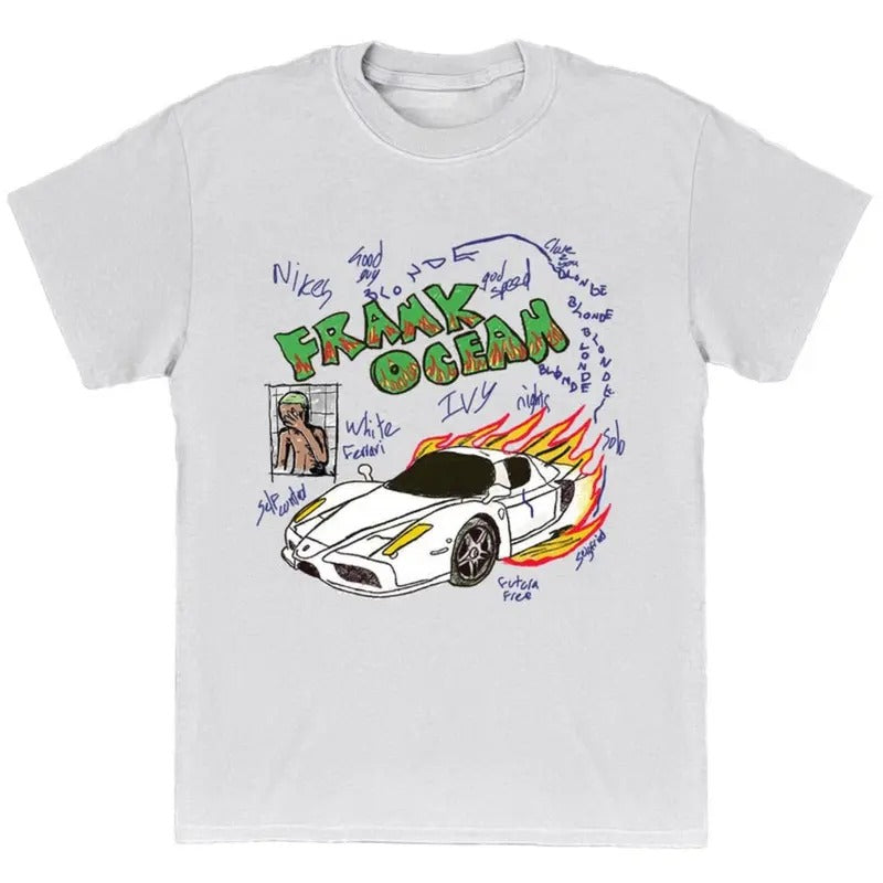 Fr*nk Ocean BL0ND ART Shirt, blond album, vintage style tee Hoodie, Sweatshirt | RetroVerseTees.com