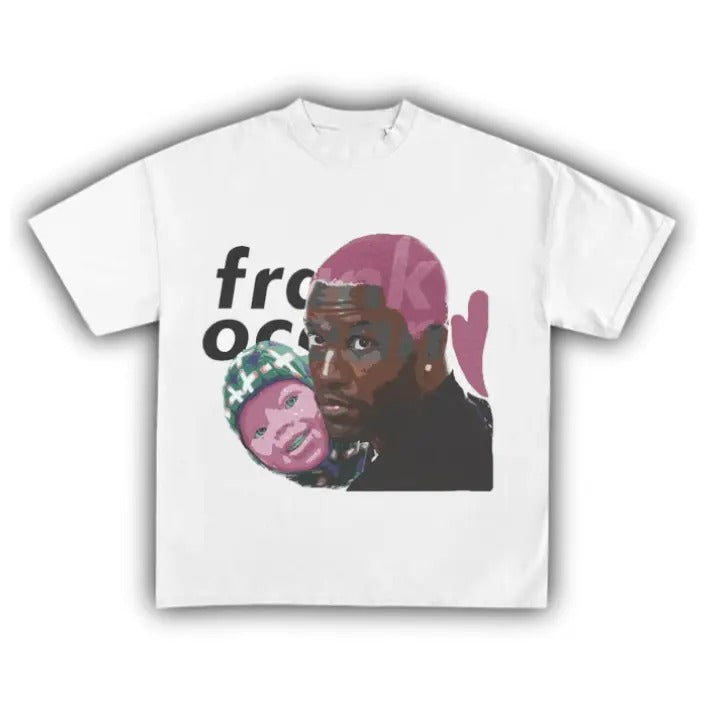 Frank Blond Big Face Pink Kitty Ocean Hip Hop Rap Tee Shirt Cotton Streetwear Hoodie, Sweatshirt | RetroVerseTees.com