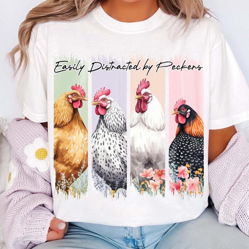 Funny Chicken T-Shirt, Chicken Lover Shirt, Farm Life T-Shirt, Floral Spring Shirt, Chicken Mama T-Shirt Hoodie, Sweatshirt