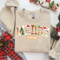 Funny Merrymas Sweatshirt Cute Cartoon, Unisex Retro Xmas Tee For Man,Women - Cotton, Fabric Hoodie | RetroVerseTees.com