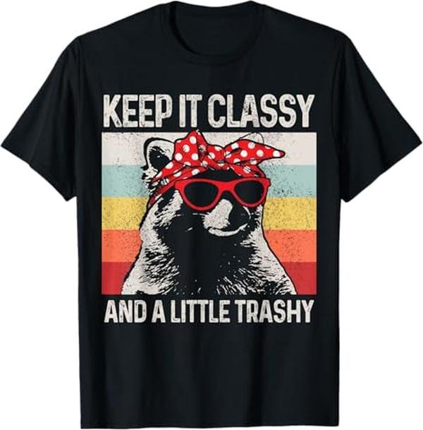 Funny Raccoon Shirt, Raccoon Trashy Vintage Retro Funny T-Shirt For Men